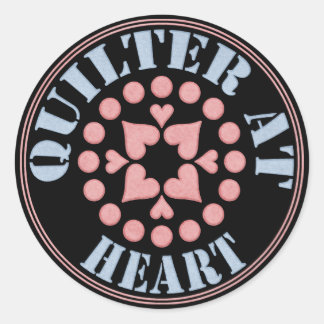 Sticker Rond Quilter Au Coeur, Bloc Circulaire