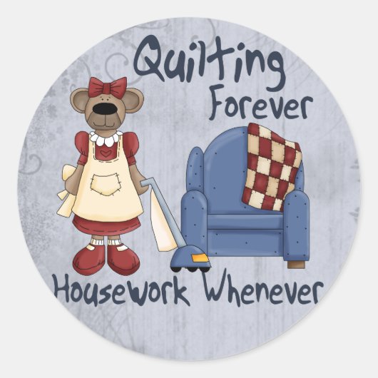 Sticker Rond Quilter pour toujours (Devant)
