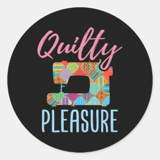 Sticker Rond Quilting Theme Quilter Quilters Machine à coudre