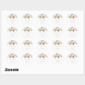 Sticker rond Quince Floral Rose Favoriser Floral (Feuille)