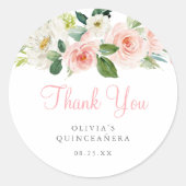 Sticker rond Quince Floral Rose Favoriser Floral (Devant)