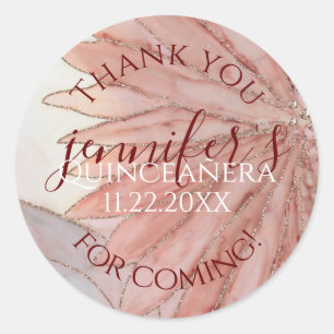 Sticker Rond Quinceanera 15ème Soirée d'Anniversaire