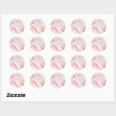Sticker Rond Quinceanera Blush Pink Rose Gold Eiffel Tower (Feuille)