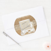 Sticker Rond Quinceanera Burlap Lace Cowgirl (Enveloppe)