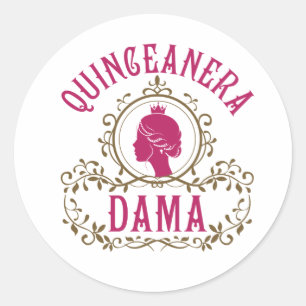 Sticker Rond Quinceanera Dama