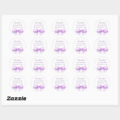 Sticker Rond Quinceanera lavender bow (Feuille)