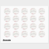 Sticker Rond Quinceanera moderne tendance Anniversaire (Feuille)
