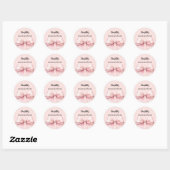 Sticker Rond Quinceanera rose bow (Feuille)