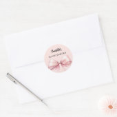 Sticker Rond Quinceanera rose bow (Enveloppe)