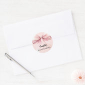Sticker Rond Quinceanera rose bow (Enveloppe)