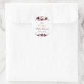 Sticker Rond Quinceañera rouge floral (Sac)