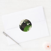 Sticker Rond Quinceanera Vert foncé Parties scintillant Gown Ro (Enveloppe)