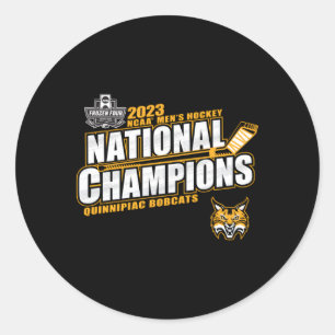 Sticker Rond Quinnipiac Bobcats National Champs 2023 Hockey sur