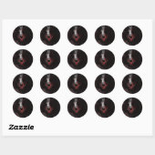 Sticker Rond Quitter la blessure (Feuille)