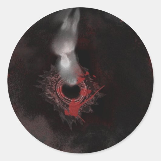 Sticker Rond Quitter la blessure (Devant)