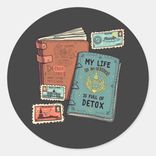 Sticker Rond Quitter la vie (Devant)