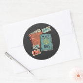 Sticker Rond Quitter la vie (Enveloppe)