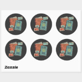 Sticker Rond Quitter la vie (Feuille)