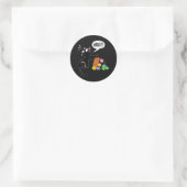 Sticker Rond QUOI ! Chat de Pâques (Sac)