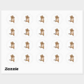 Sticker Rond Quokka Happy Cute Animals Quokkas (Feuille)