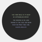 Sticker Rond Quote By Marcus Aurelius Stoic, Mindset Motivation (Devant)