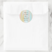 Sticker Rond Quote Motivation Pastel personnalisé (Sac)