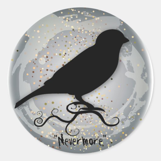 Sticker Rond Quoth Raven (Devant)