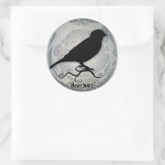 Sticker Rond Quoth Raven (Sac)