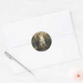 Sticker Rond R15 Coyote Couché (Enveloppe)