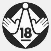 STICKER ROND R18(W) (Devant)