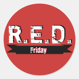 Sticker Rond R.E.D. vendredi Se souvenir de tous les déployés