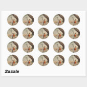 Sticker Rond R est pour Robin (Feuille)