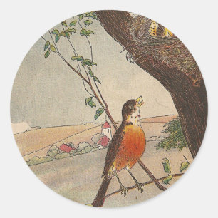 Sticker Rond R est pour Robin