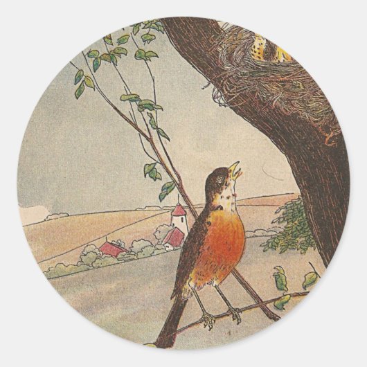 Sticker Rond R est pour Robin (Devant)