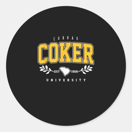 Sticker Rond R Institut Cobras Technologie Arch Retro pour homm (Devant)