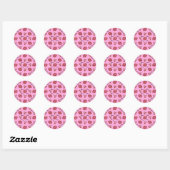 Sticker Rond RAB Rockabilly Cherry Kisses on Pink (Feuille)