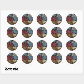 Sticker Rond RAB Rockabilly Leopard Zebra Puzzle Imprimer Cadea (Feuille)