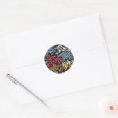 Sticker Rond RAB Rockabilly Leopard Zebra Puzzle Imprimer Cadea (Enveloppe)