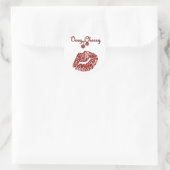 Sticker Rond RAB Rockabilly très Cherry Kiss (Sac)