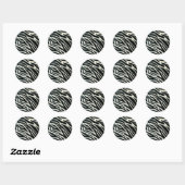 Sticker Rond RAB Rockabilly Zebra Imprimer noir et blanc (Feuille)