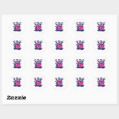 Sticker Rond Rabbit Alien (Feuille)