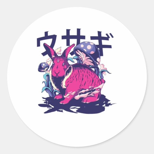 Sticker Rond Rabbit Alien (Devant)