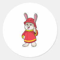 Rabbit as Firefighter with Helmet