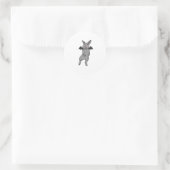 Sticker Rond Rabbit avec aile chauve-souris (Sac)