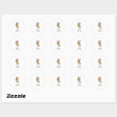 Sticker Rond Rabbit comme boulon avec broche (Feuille)