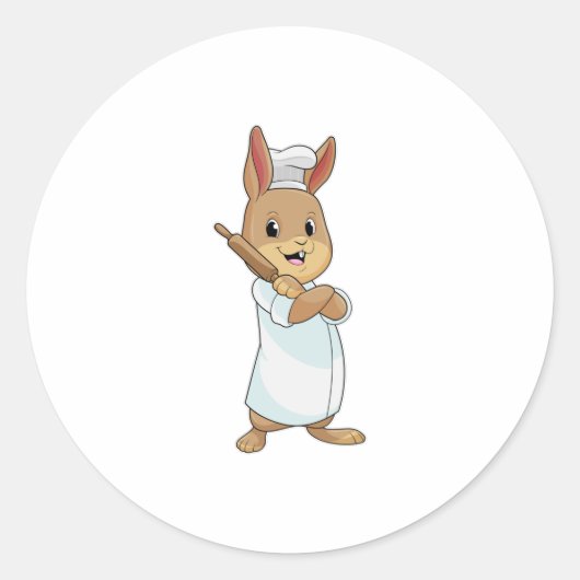 Sticker Rond Rabbit comme boulon avec broche (Devant)