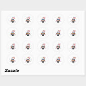 Sticker Rond Rabbit en forme avec Dumbbell.PNG (Feuille)