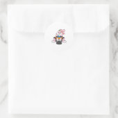 Sticker Rond Rabbit en forme avec Dumbbell.PNG (Sac)