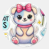 STICKER ROND RABIT (Devant)