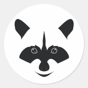 Sticker Rond Raccoon
